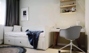 80㎡温馨北欧风格两居室小户型装修效果图