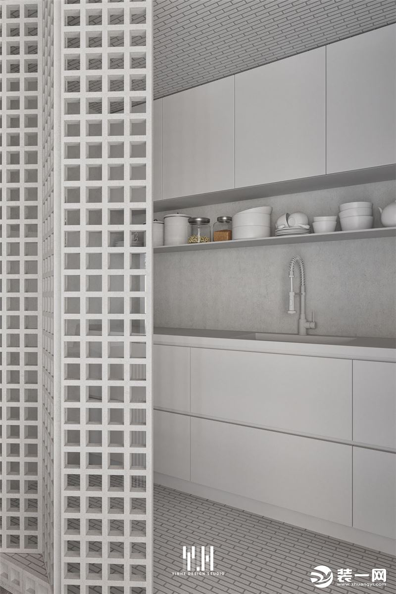200平极简主义平层设计效果图 厨房