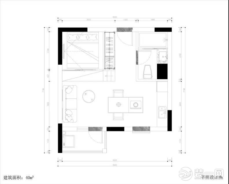 花17万改造45平迷你公寓户型图