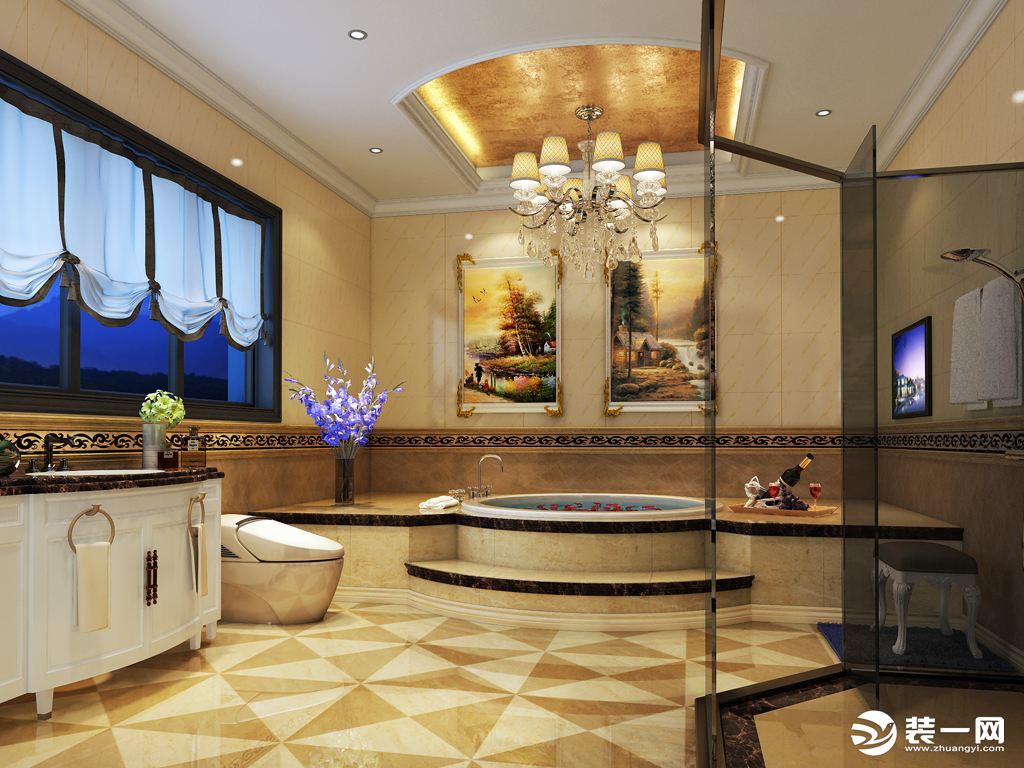 浴室装个嵌入式浴缸泡澡非常赞 - 果敢浴缸设计效果图 - 每平每屋·设计家
