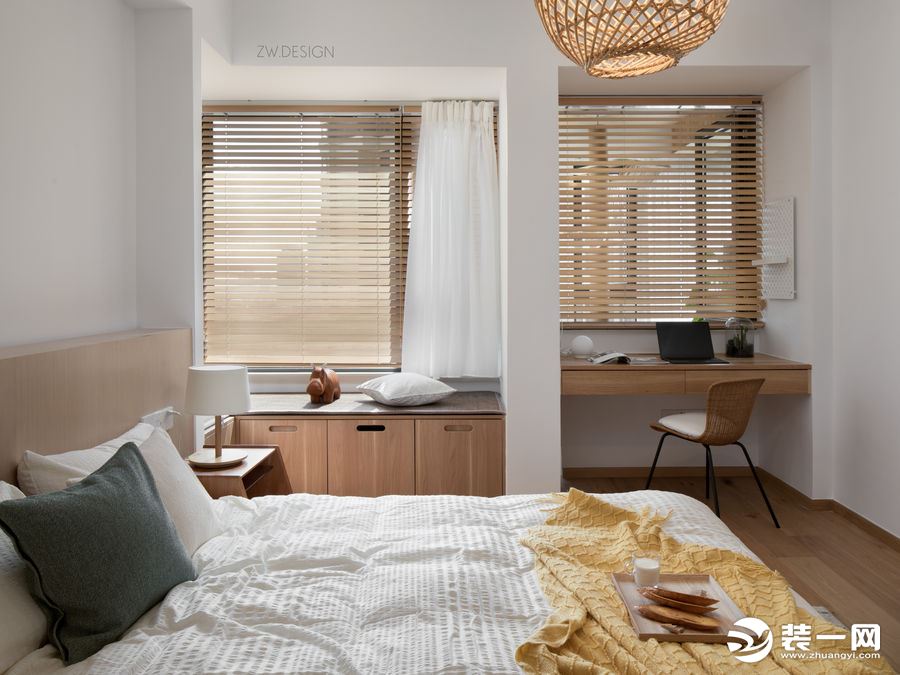 40平精装房日式原木风设计 卧室