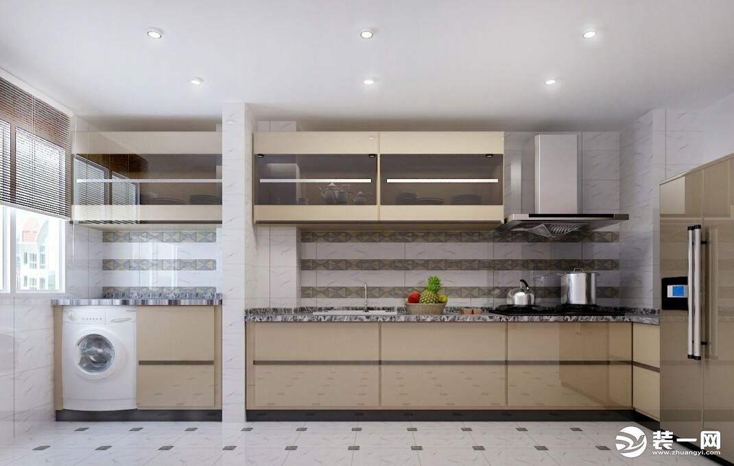 一居室80平单身公寓小户型双一字型厨房装修