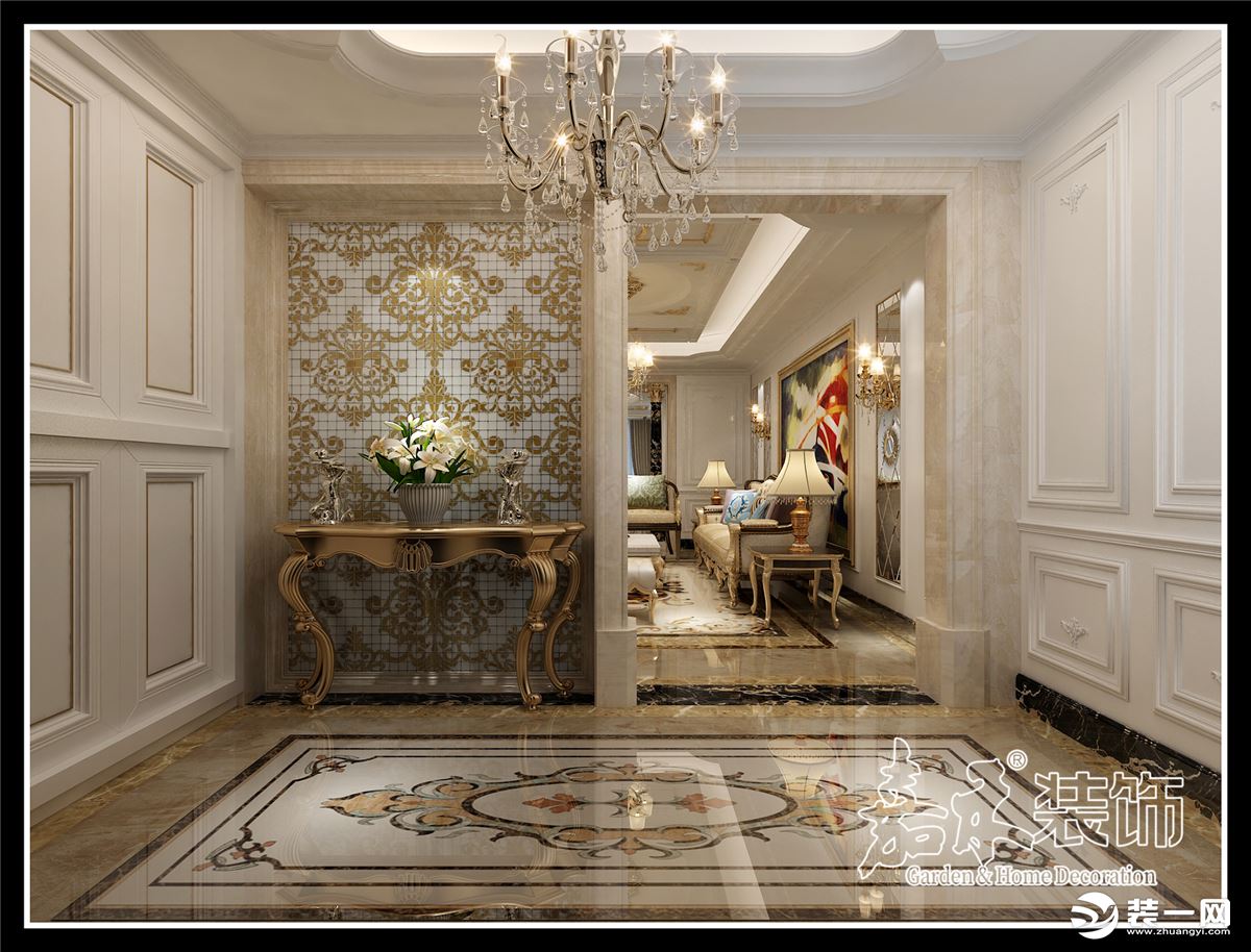 乌鲁木齐嘉禾装饰280平米法式风格南山别墅设计走廊效果图