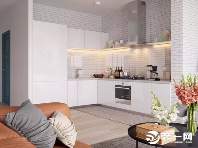 45平米北欧风格小公寓厨房装修效果图