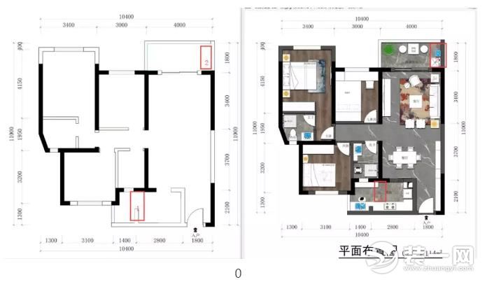 中交·锦绣雅郡C2户型114㎡新中式风格