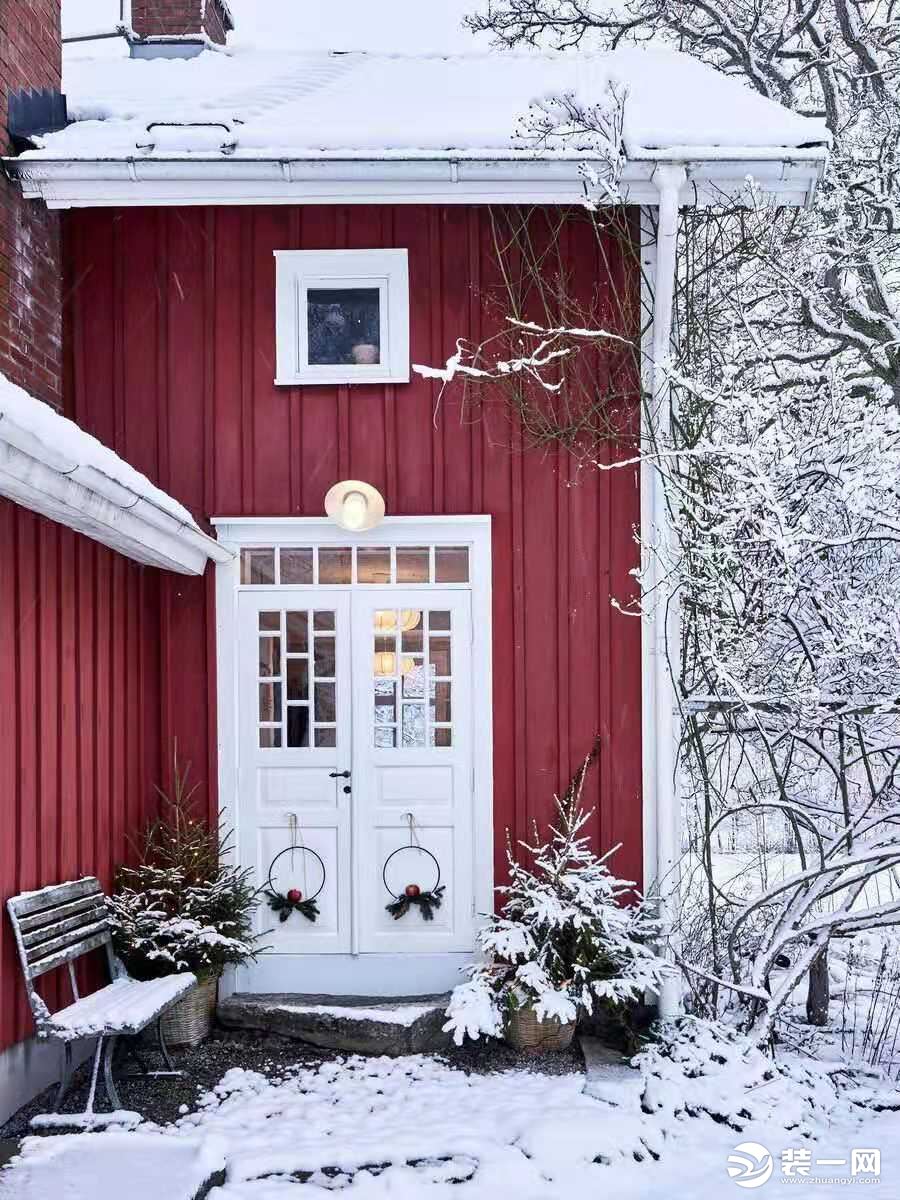 130平北欧家居 充满圣诞气息的红房子