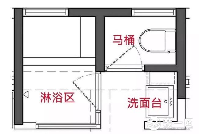 三式分离卫生间设计