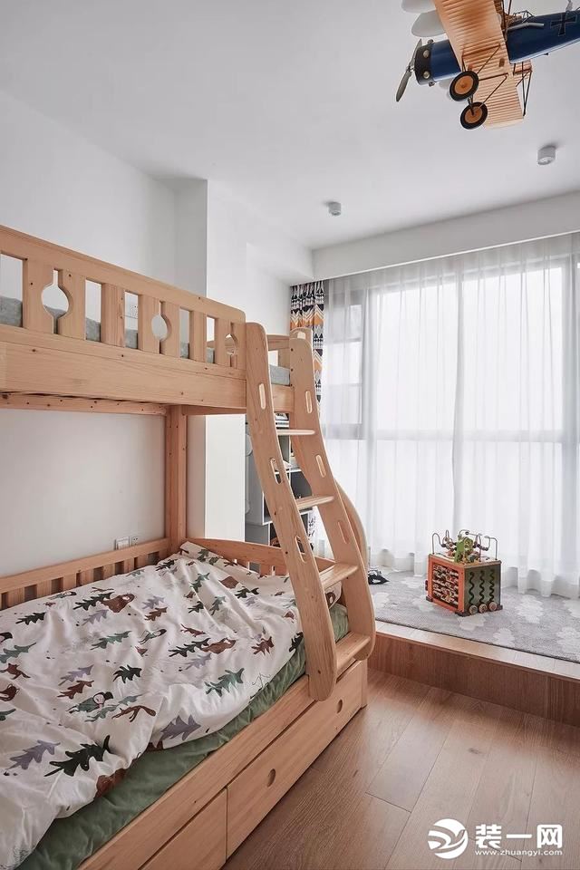 儿童房做高低床效果图