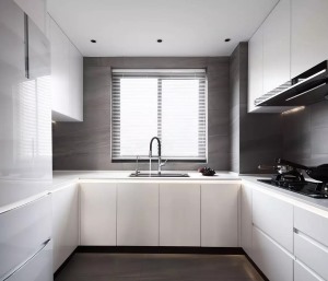 大户型纯白极简装修风格案例厨房