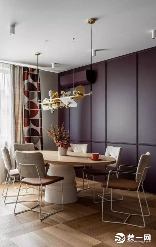 室内装修流行颜色黑加仑紫装修效果图
