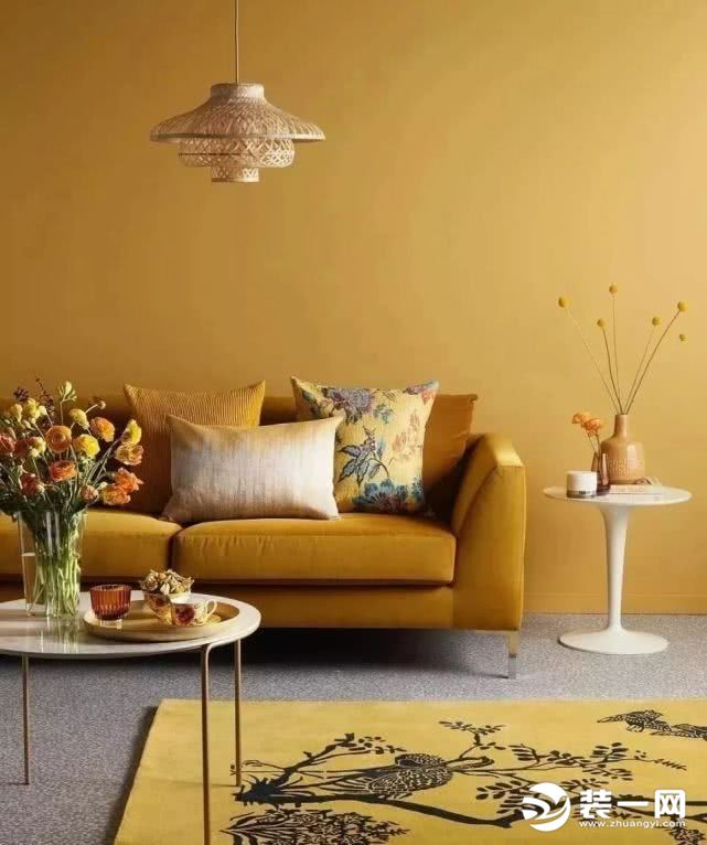 室内装修流行颜色古金黄装修效果图