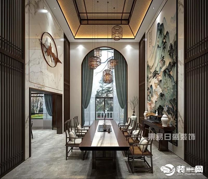 上海东易日盛装饰新中式装修风格案例效果图