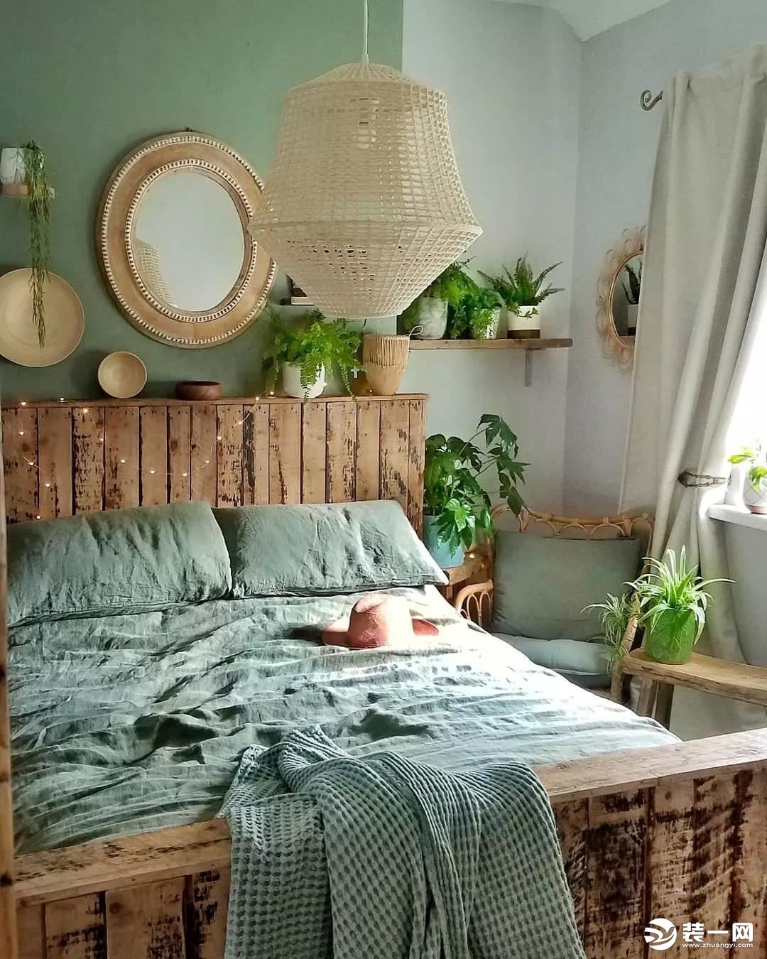 绿色卧室装修设计效果图