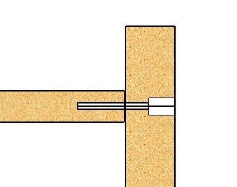 木制家具沉頭螺絲連接效果圖