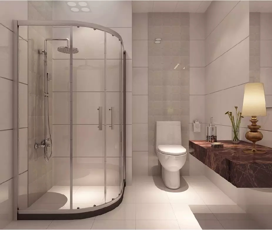 半墙式淋浴房卫生间装修效果图