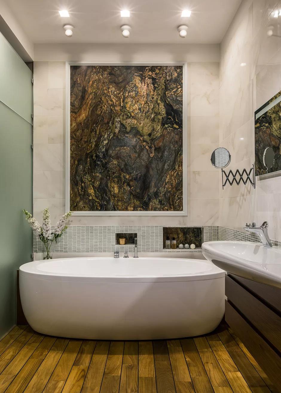 浴室用镶木地板代替瓷砖效果图