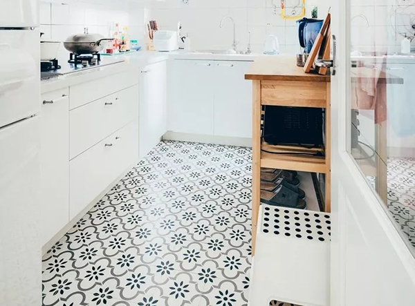厨房瓷砖选择地面花砖设计效果图