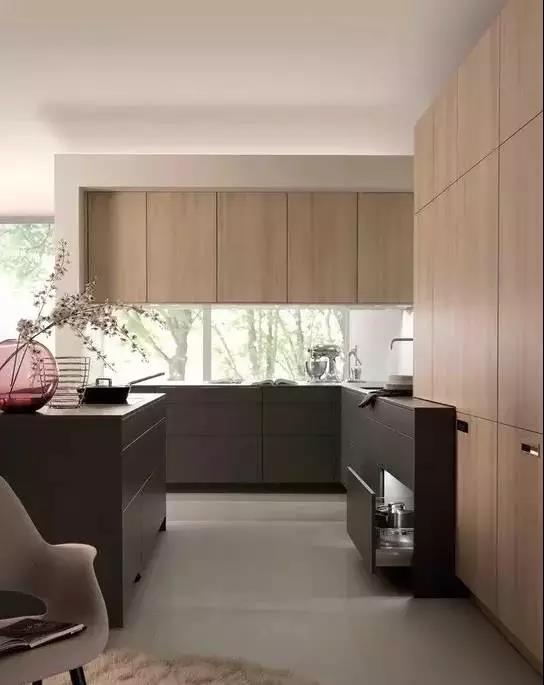 原木色橱柜厨房设计效果图