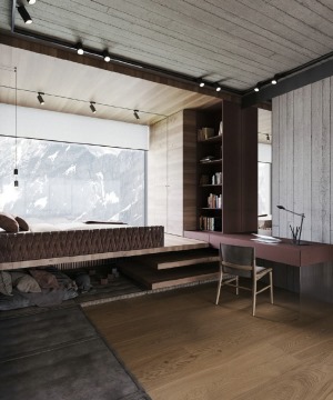 高级质感工业风现代别墅室内设计