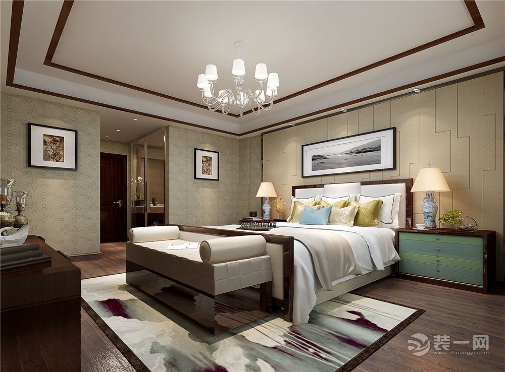 新中式轻奢卧室装修效果图