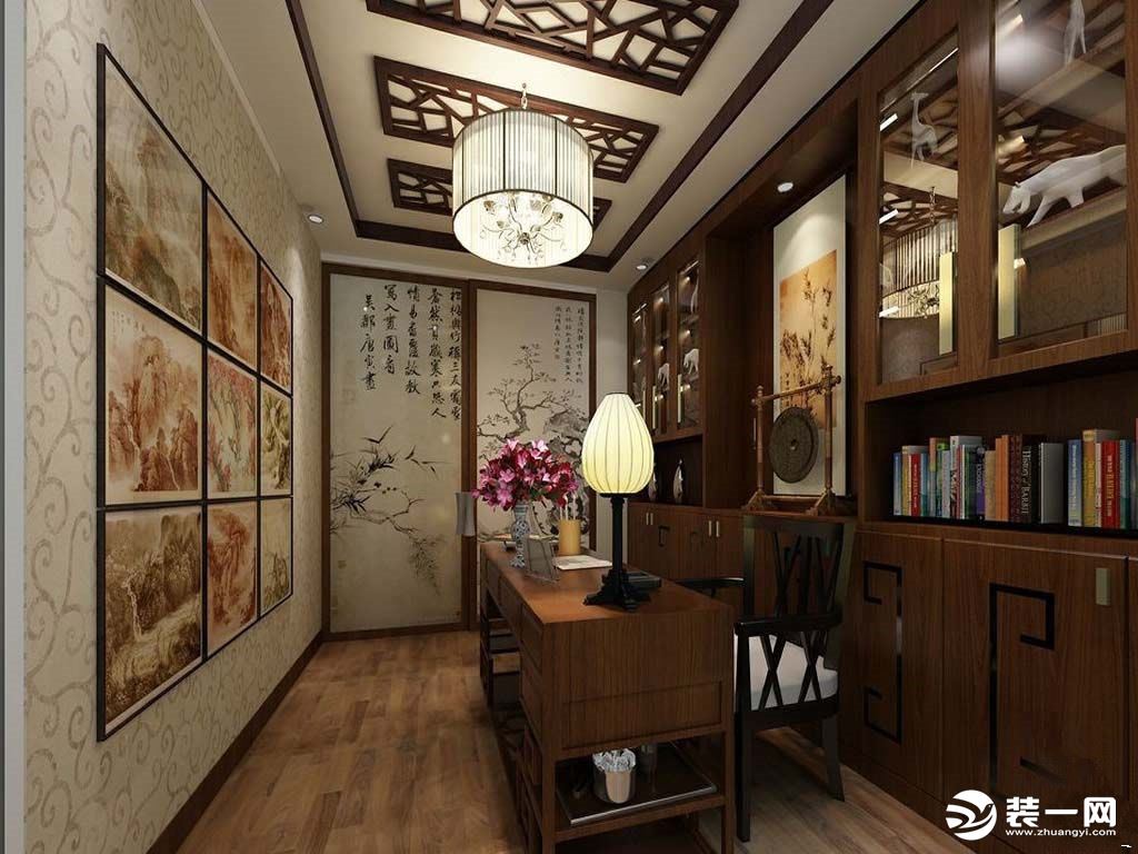 中式书房设计效果图