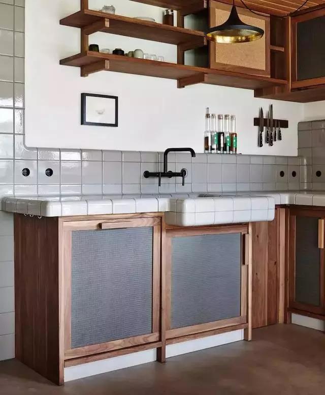 厨房台面圆角瓷砖设计效果图