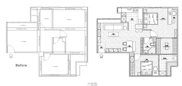 65平米老破小翻新户型图