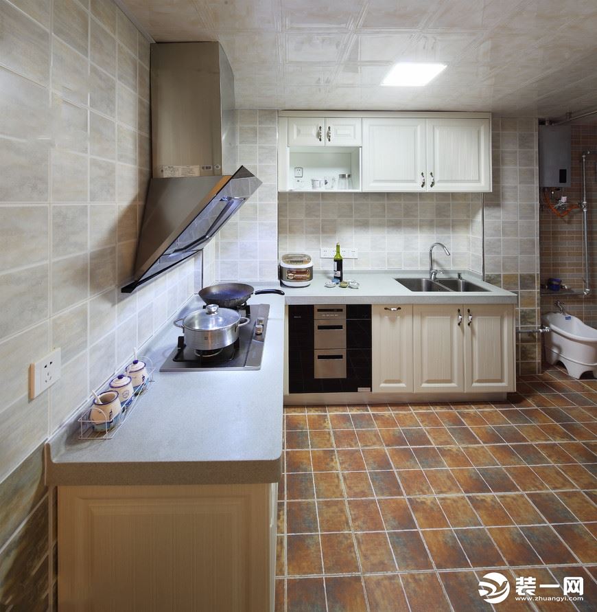厨房水磨石地面设计效果图