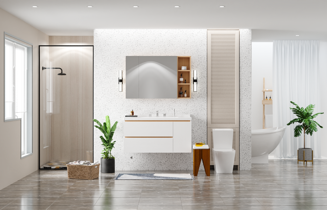 对称式浴室柜设计效果图