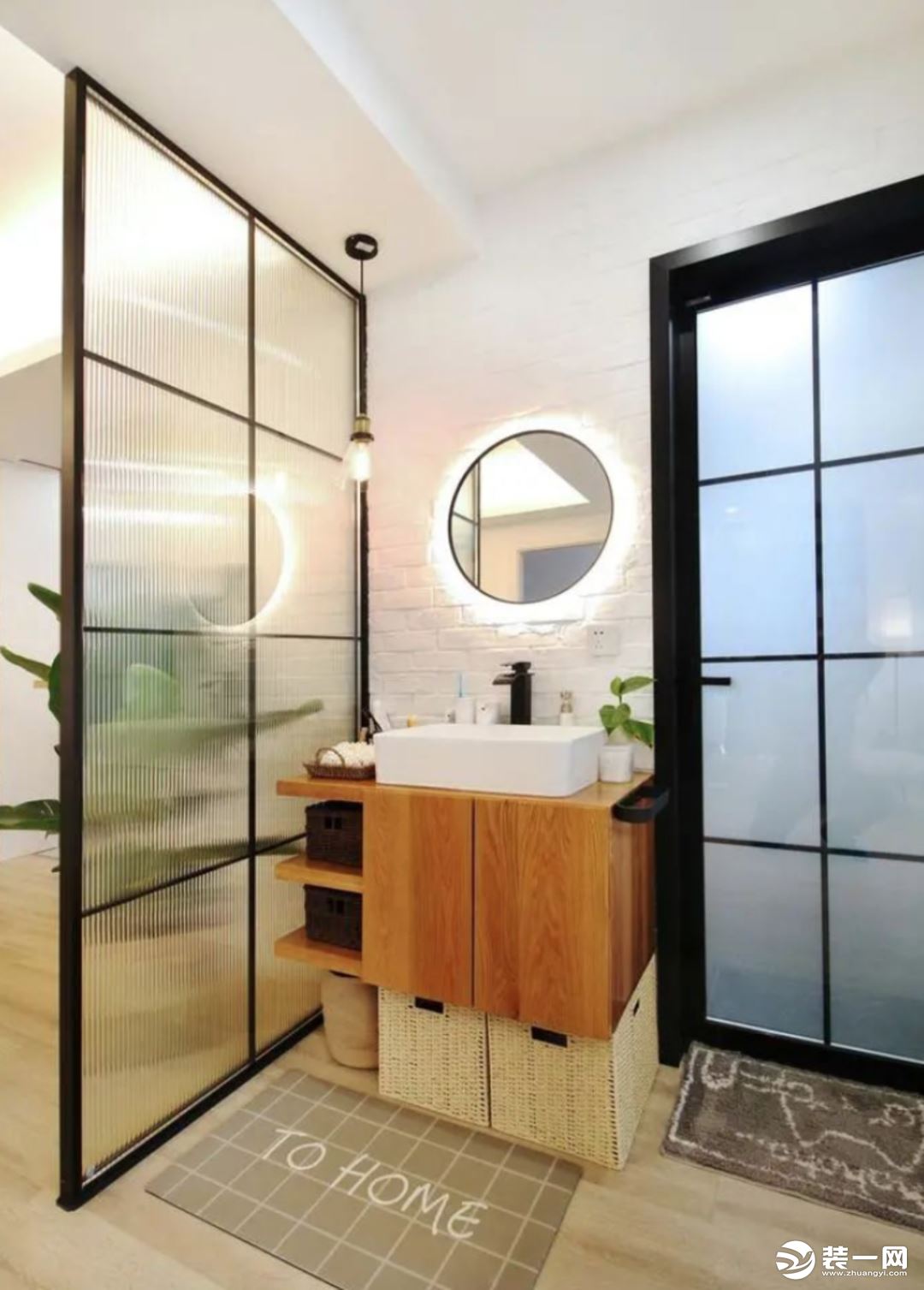 小户型居室改造原木风格装修卫生间设计效果