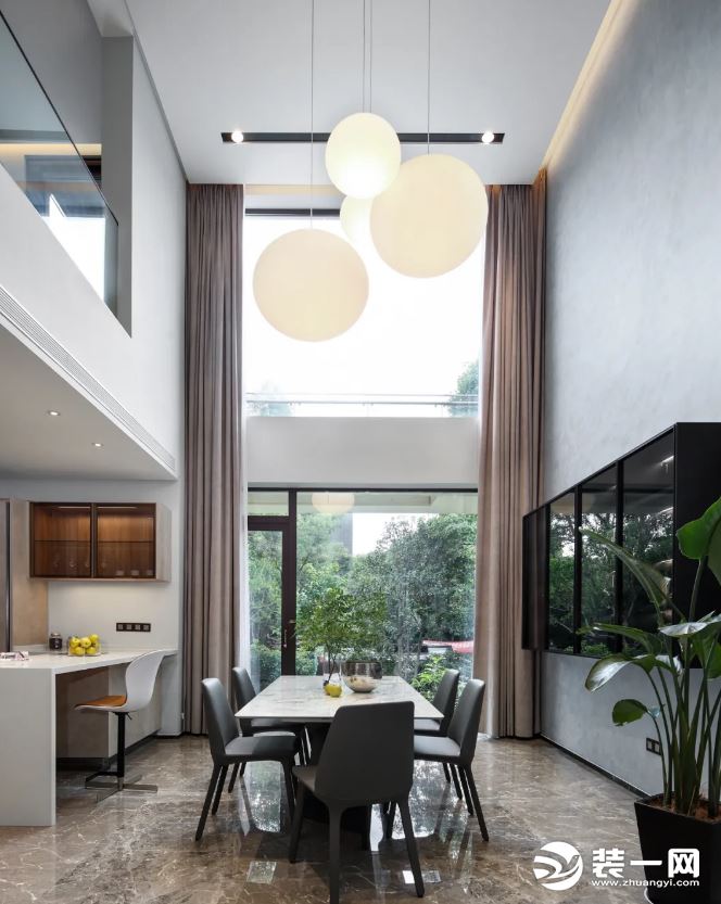 300平米现代风格别墅室内设计餐厅装饰效果图