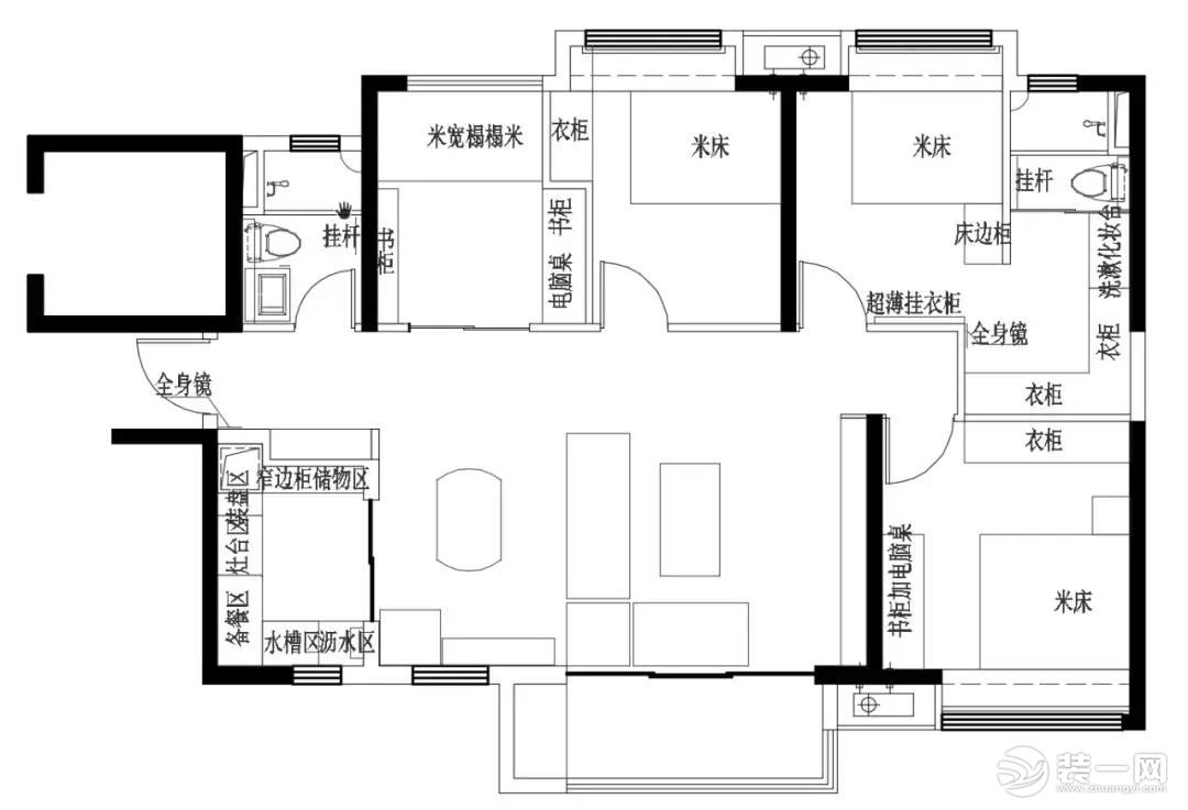 横厅户型装修