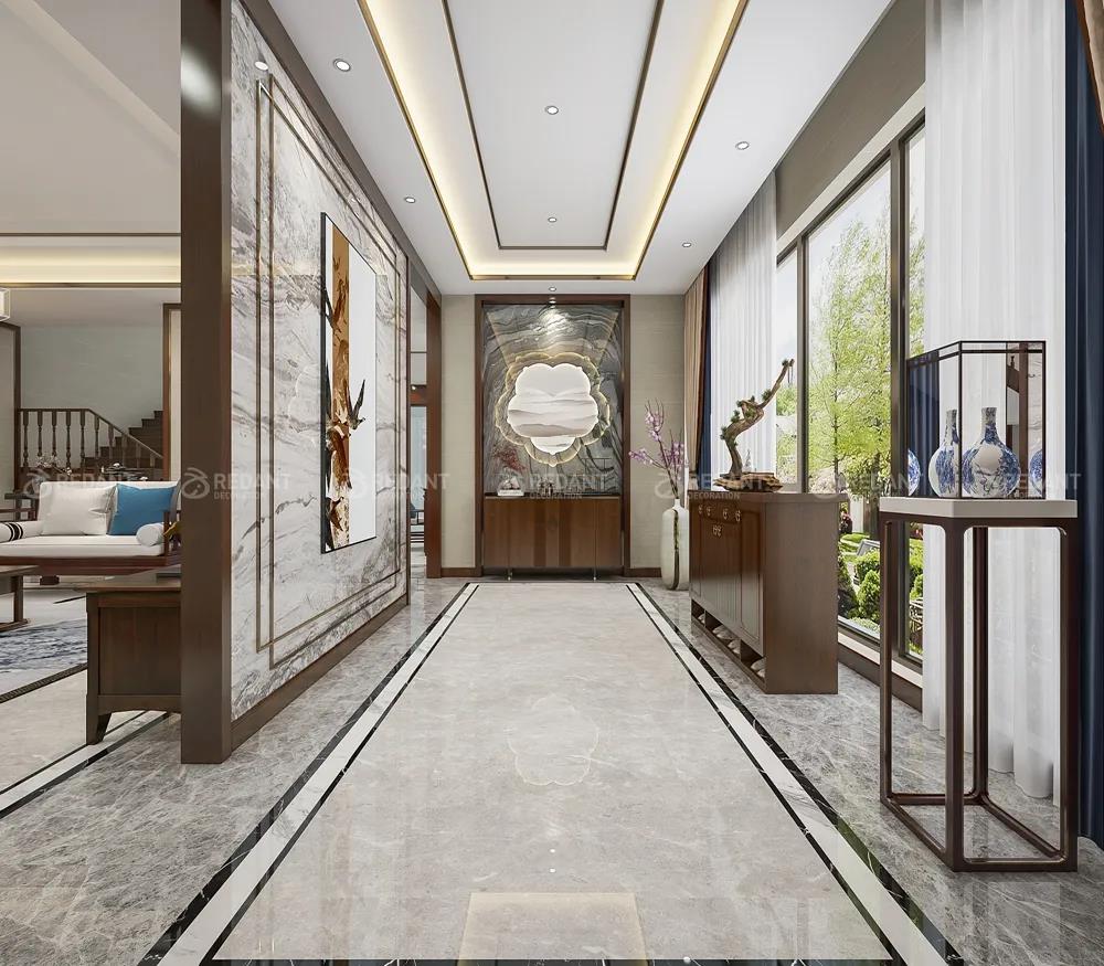 新中式风格别墅设计客厅效果图