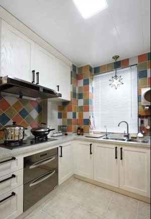 廚房貼磚效果圖 廚房花磚