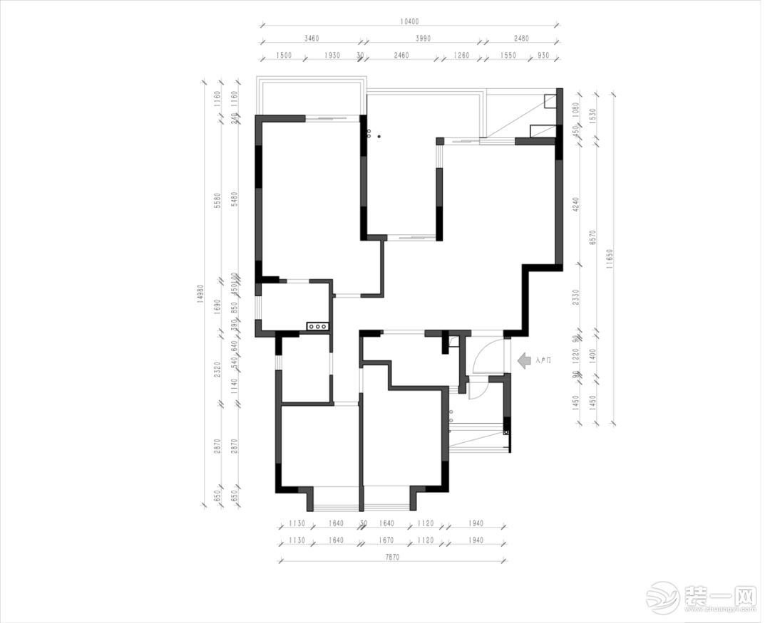 四居室户型效果图