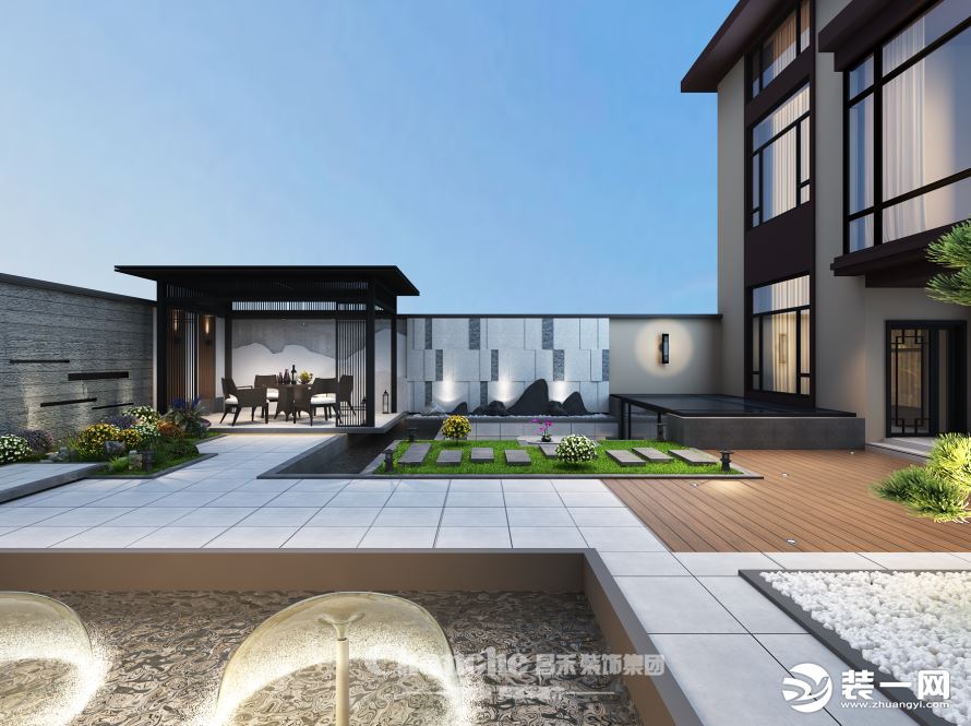 新中式别墅设计效果图