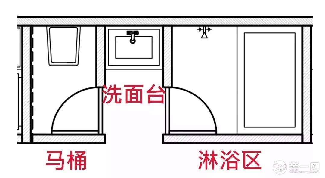 三分离式卫生间设计