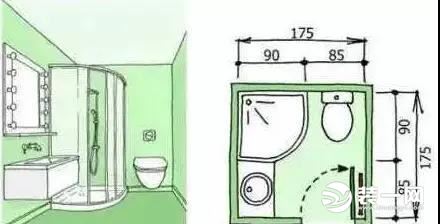 卫生间装修布局示意图