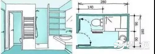 卫生间装修布局示意图