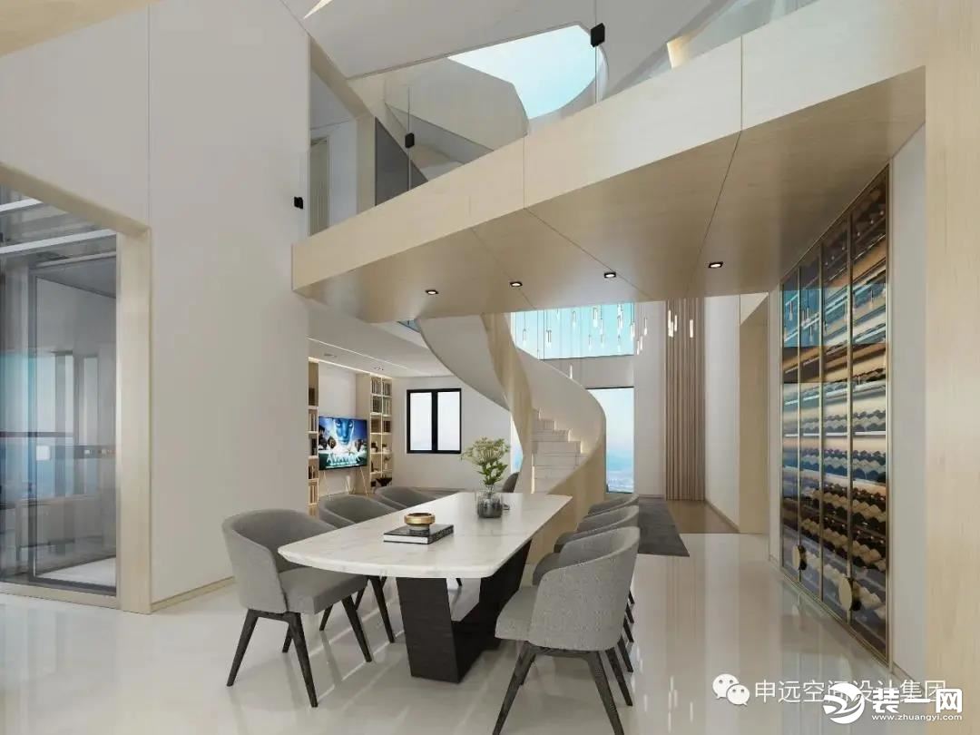 上海申远装饰极简风大平层案例 打造温暖如春的家