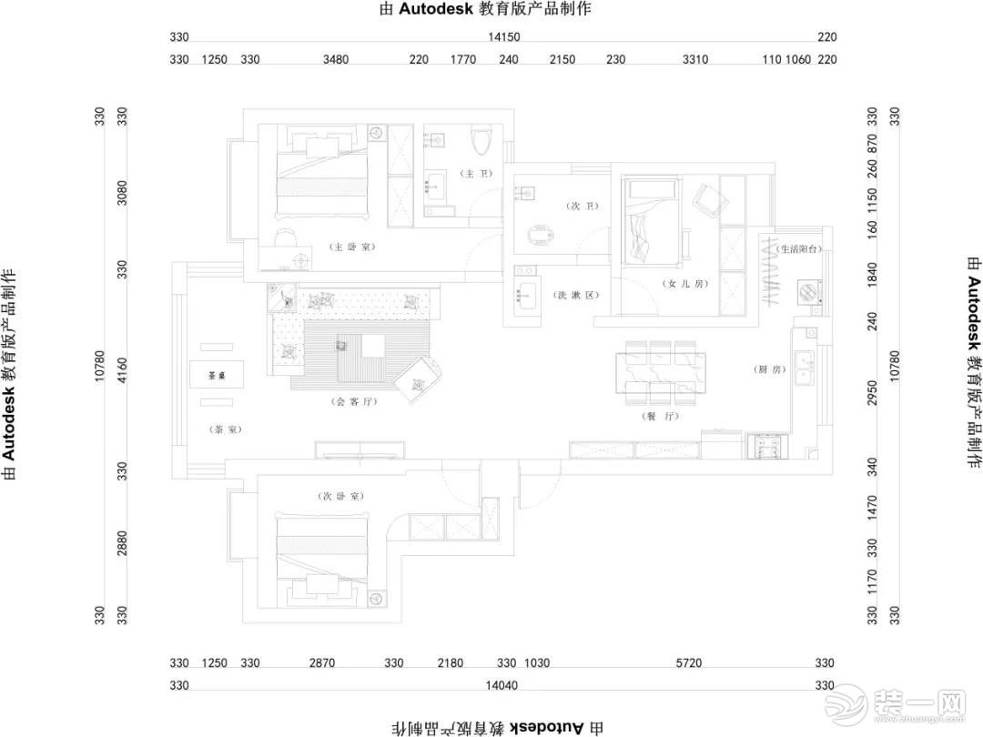 昆明创艺装饰公司新中式风格装修效果图