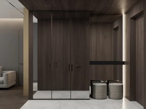現代輕奢風格裝修案例 金屬元素+大理石裝飾效果 餐廚開放式設計 獨立陽臺