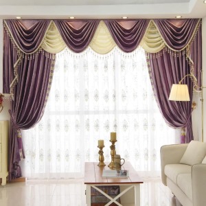 别墅客厅窗帘颜色搭配效果图