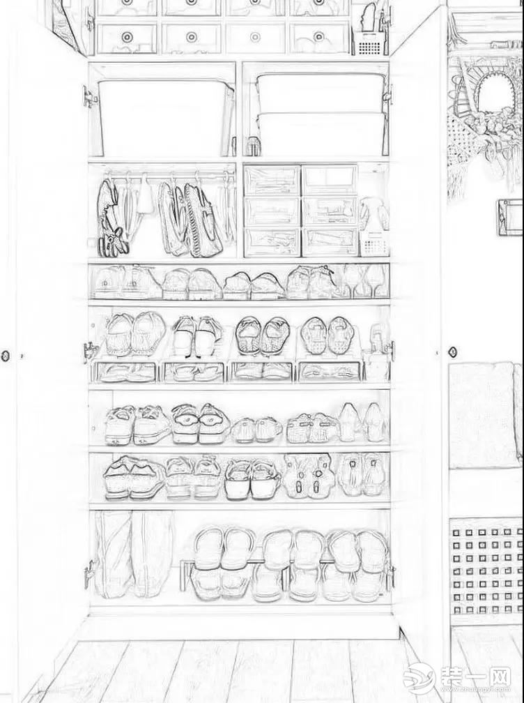 鞋柜收纳整理设计图