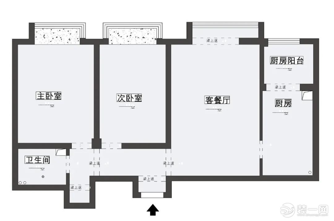 103平现代轻奢户型图