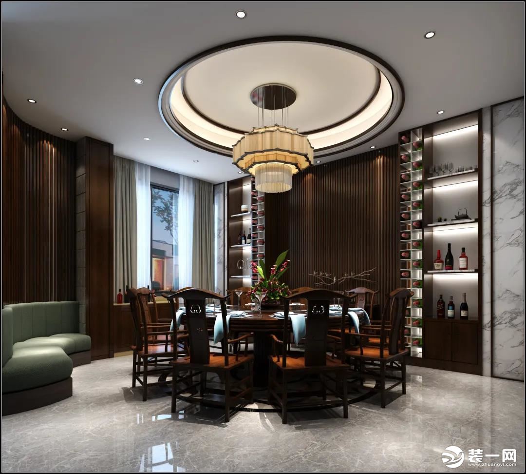 上海申远装饰650平新中式别墅，会客居家皆显雅韵