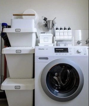 洗衣区收纳技巧 洗衣区设计 洗衣区收纳整理效果图