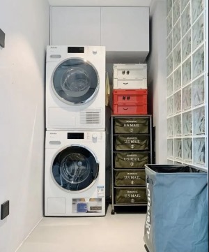 洗衣区收纳技巧 洗衣区设计 洗衣区收纳整理效果图