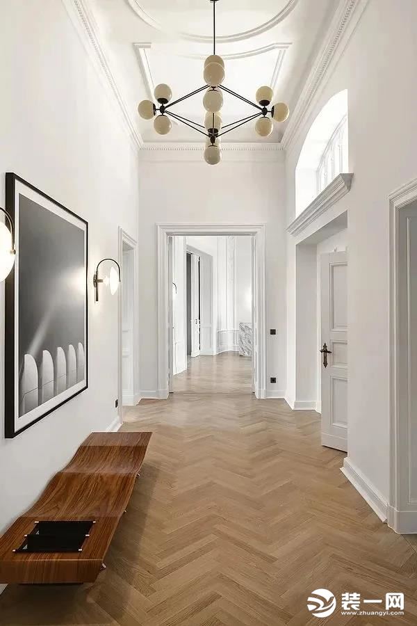 走廊装修设计 长走廊装修图 大户型长走廊装修设计