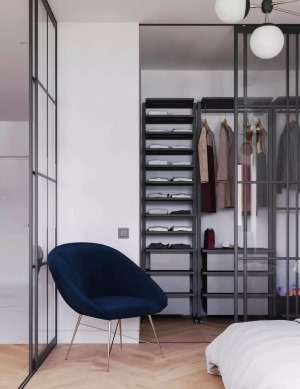 入墙式衣柜设计 嵌入式衣柜设计 卧室衣柜大空间设计